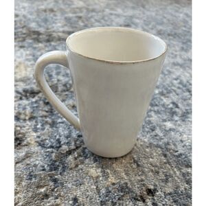 Crate & Barrel MARIN White Stoneware Coffee Mug 4 1/2" Tall - 8 Avail